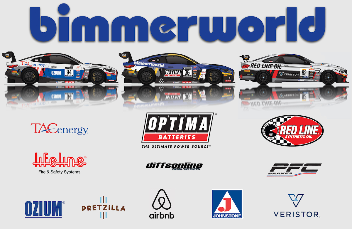 2022 BImmerWorld Racing Cars and sponsors