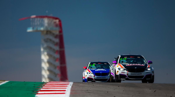 The two BimmerWorld SRO BMW M240i Racing cars at CoTA