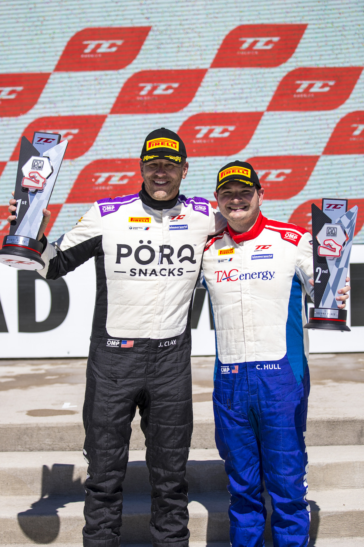 James Clay and Chandler Hull on the podium with first and second at Road America