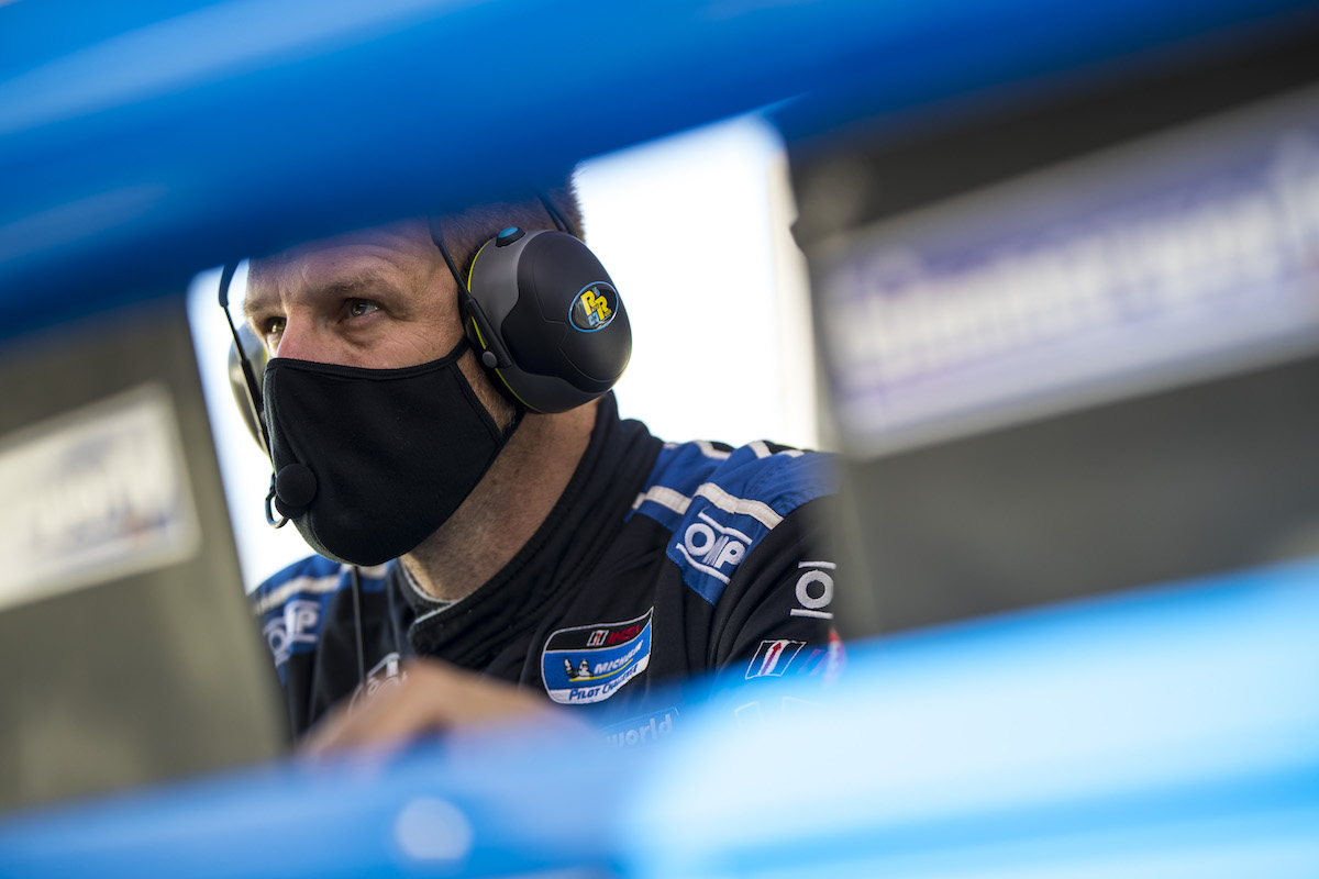 James Clay watching timing and scoring at Road Atlanta