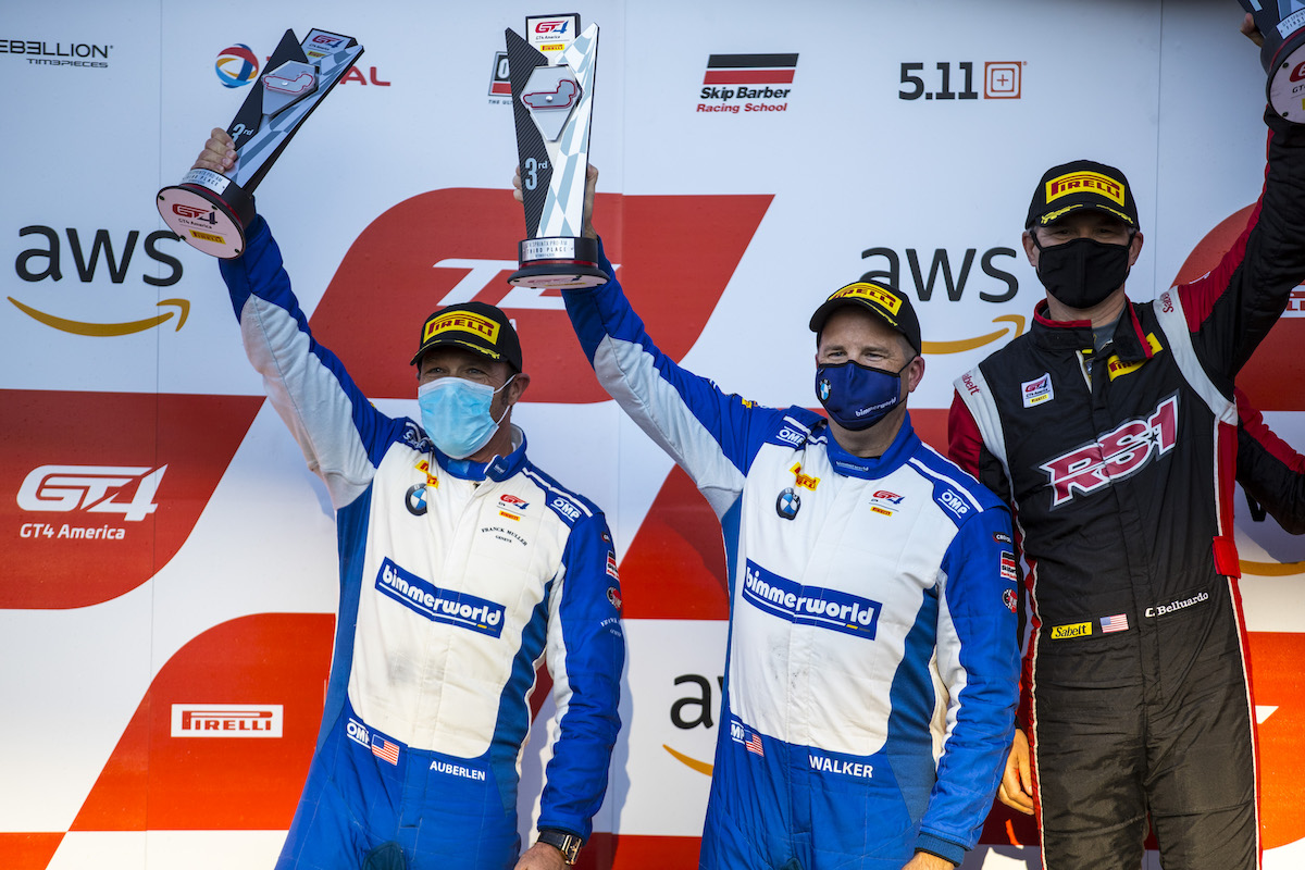 Auberlen and Walker, Jr. on the podium at Indy