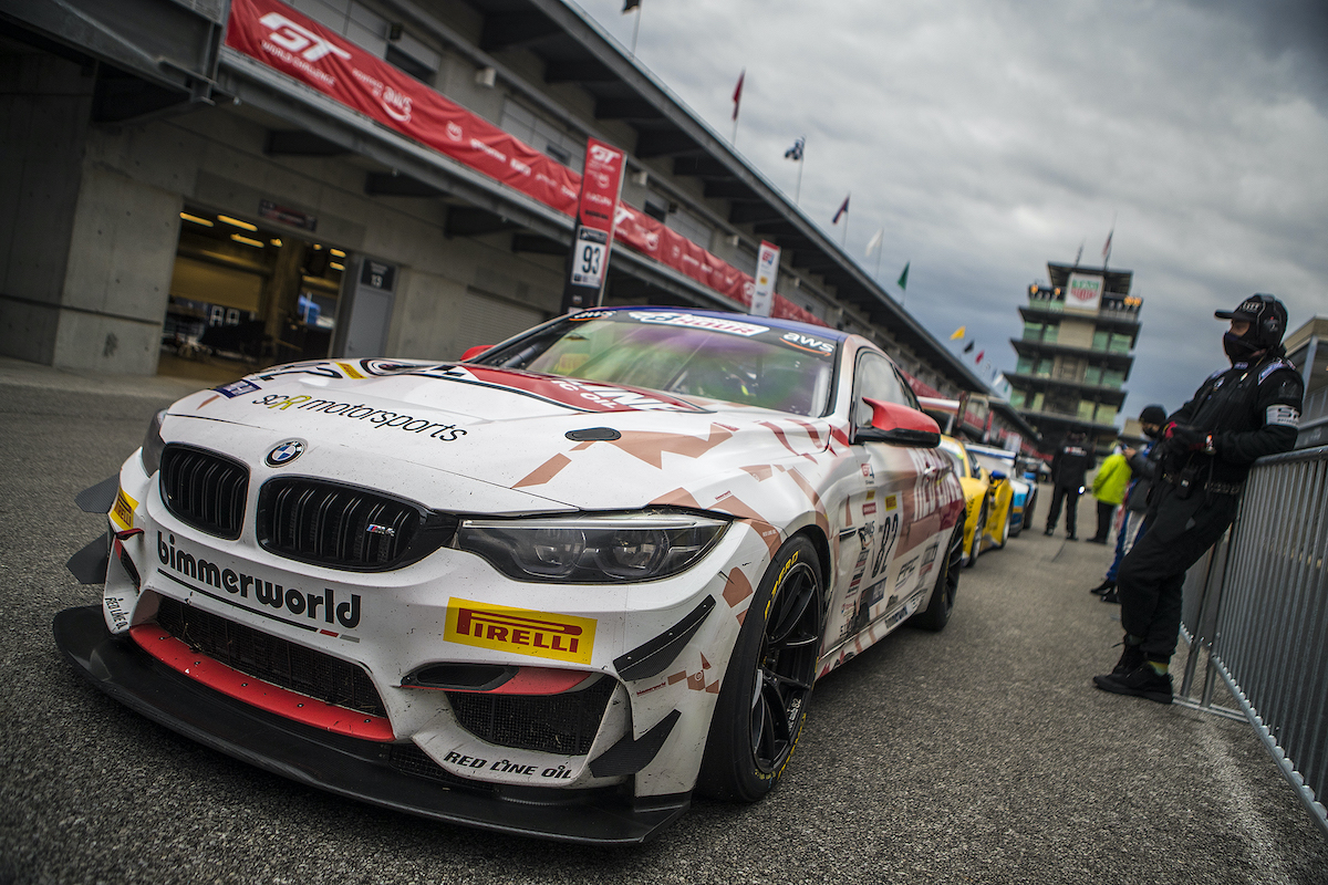 BimmerWorld Red Line Oil BMW M4 GT4 ready for racing at Indy endurance race