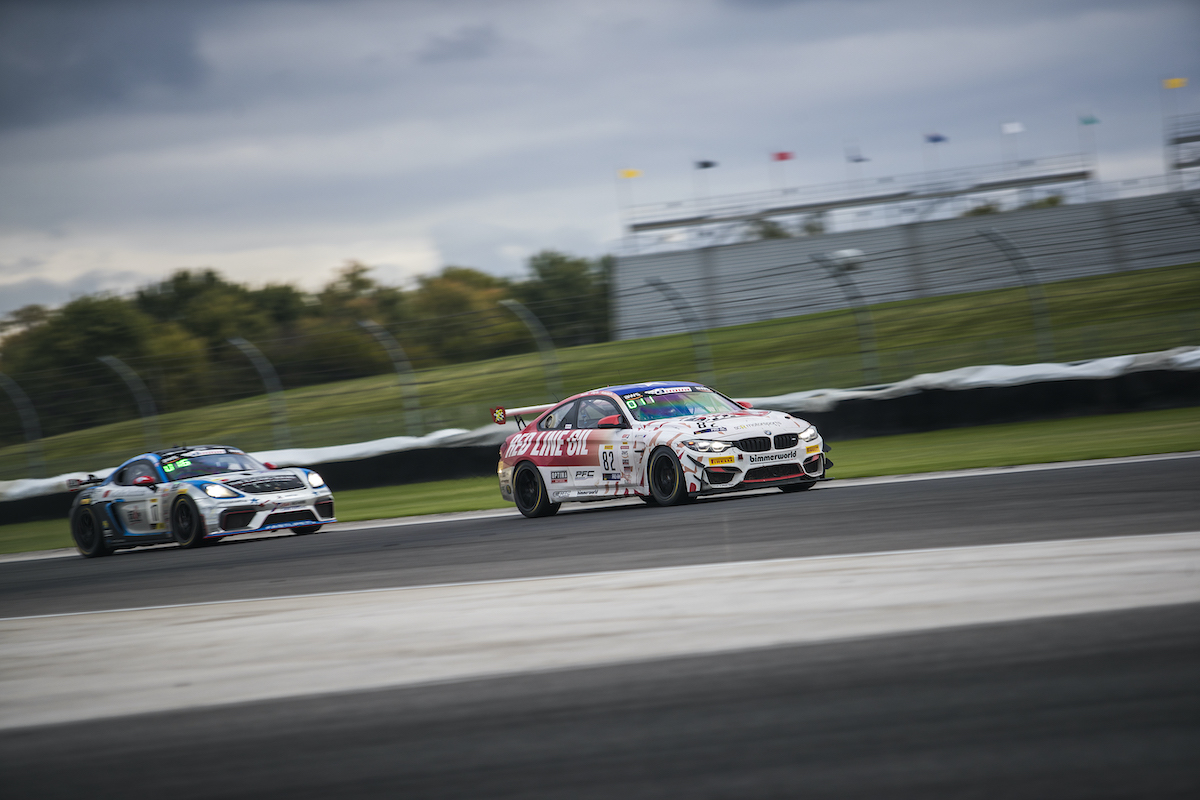 Red Line Oil M4 GT4 leading at Indy