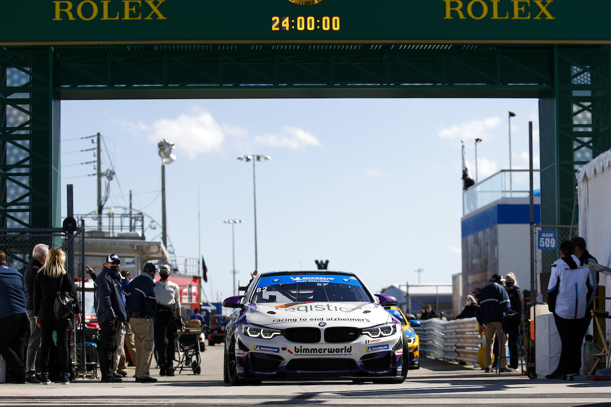 BMW M4 GT4 ready to roll out BimmerWorld Racing - IMSA Michelin Pilot Challenge - Daytona International Speedway