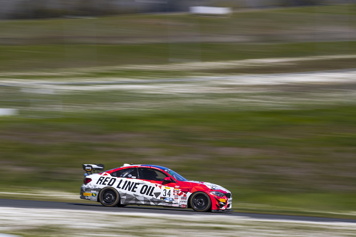 Red Line Oil M4 GT4 at speed