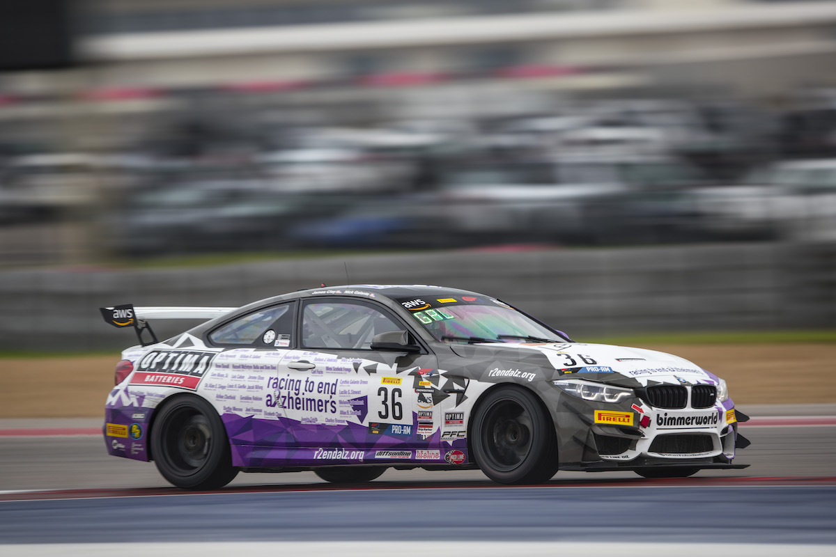 No. 36 BimmerWorld OPTIMA Batteries/Racing to End Alzheimer's M4 GT4