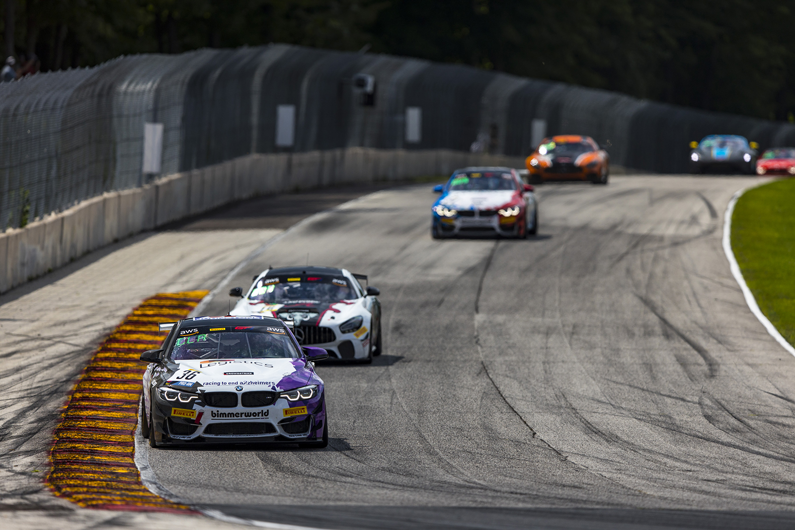 BimmerWorld M4 GT4 ahead at Road America