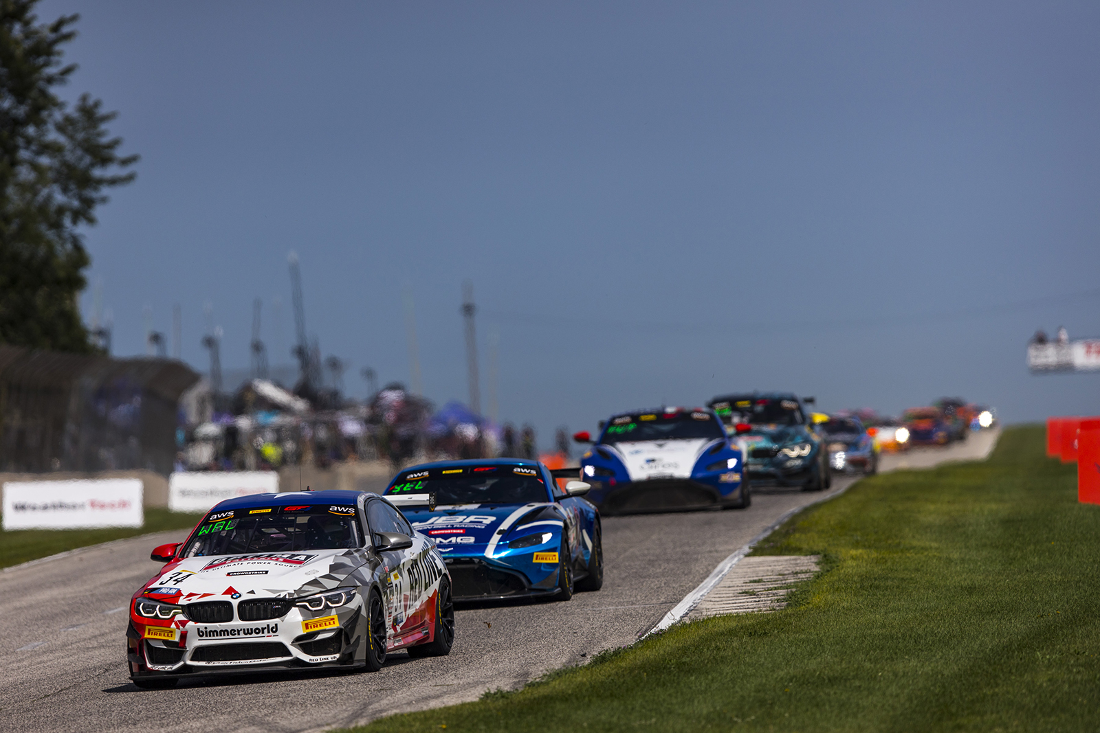 BimmerWorld M4 GT4 leading the pack at Road America