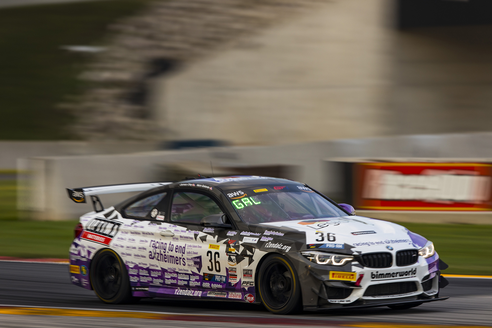 No. 36 BimmerWorld M4 GT4 hustling at Road America