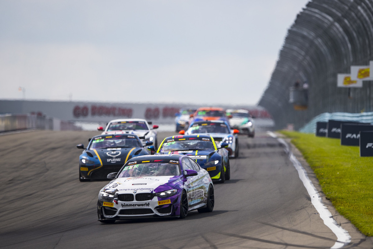 No. 36 M4 GT4 charging hard at Watkins Glen 2021