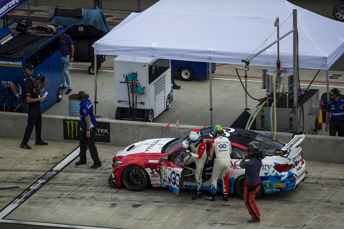 No. 94 M4 GT4 pitstop at Watkins Glen 2021