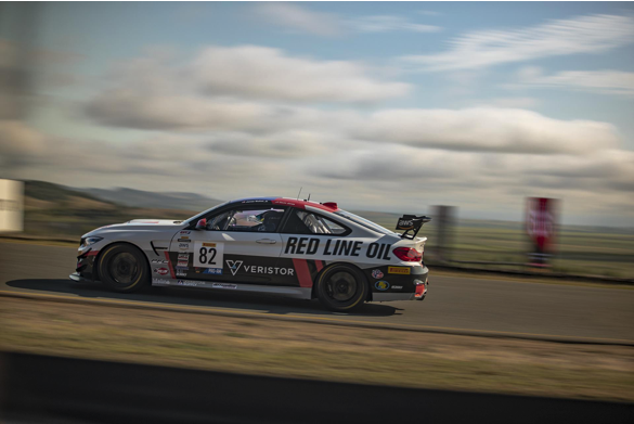 Redline Oil/Veristor M4 GT4 at speed on track